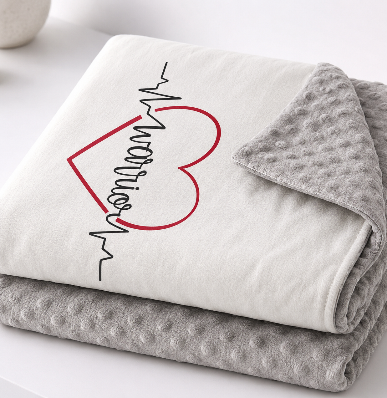 Heart Warrior Minky Blanket