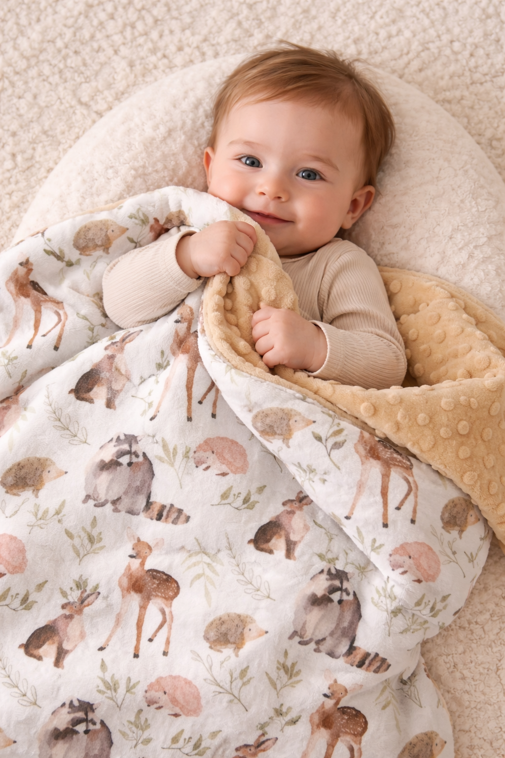 Forest Friends Minky Blanket