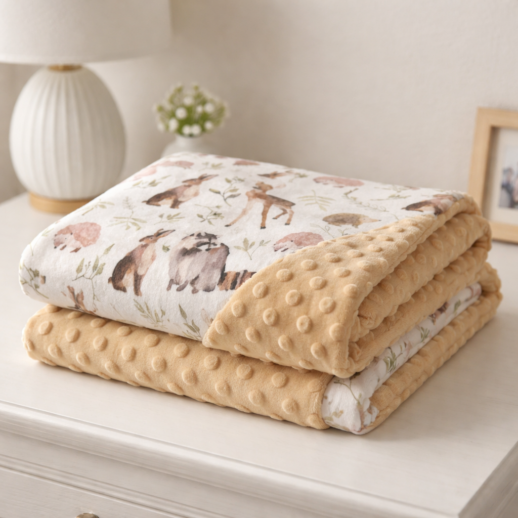 Forest Friends Minky Blanket