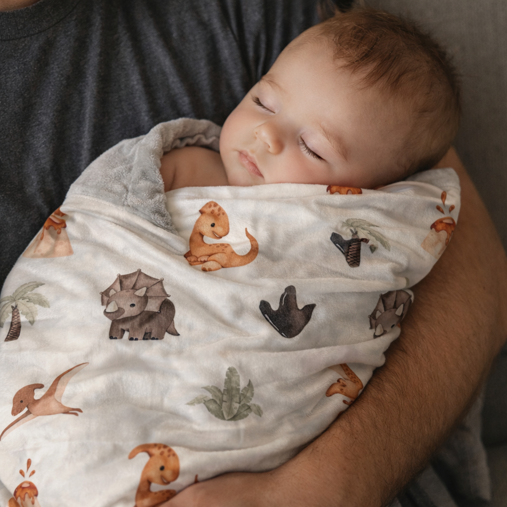 Dino Dream Minky Blanket