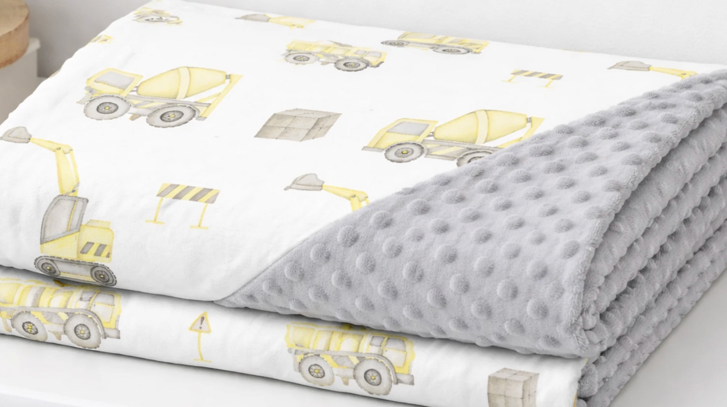 Construction Crew Minky Blanket