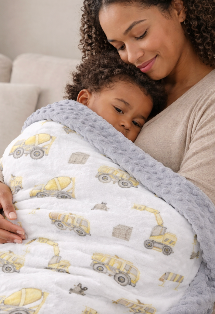 Construction Crew Minky Blanket