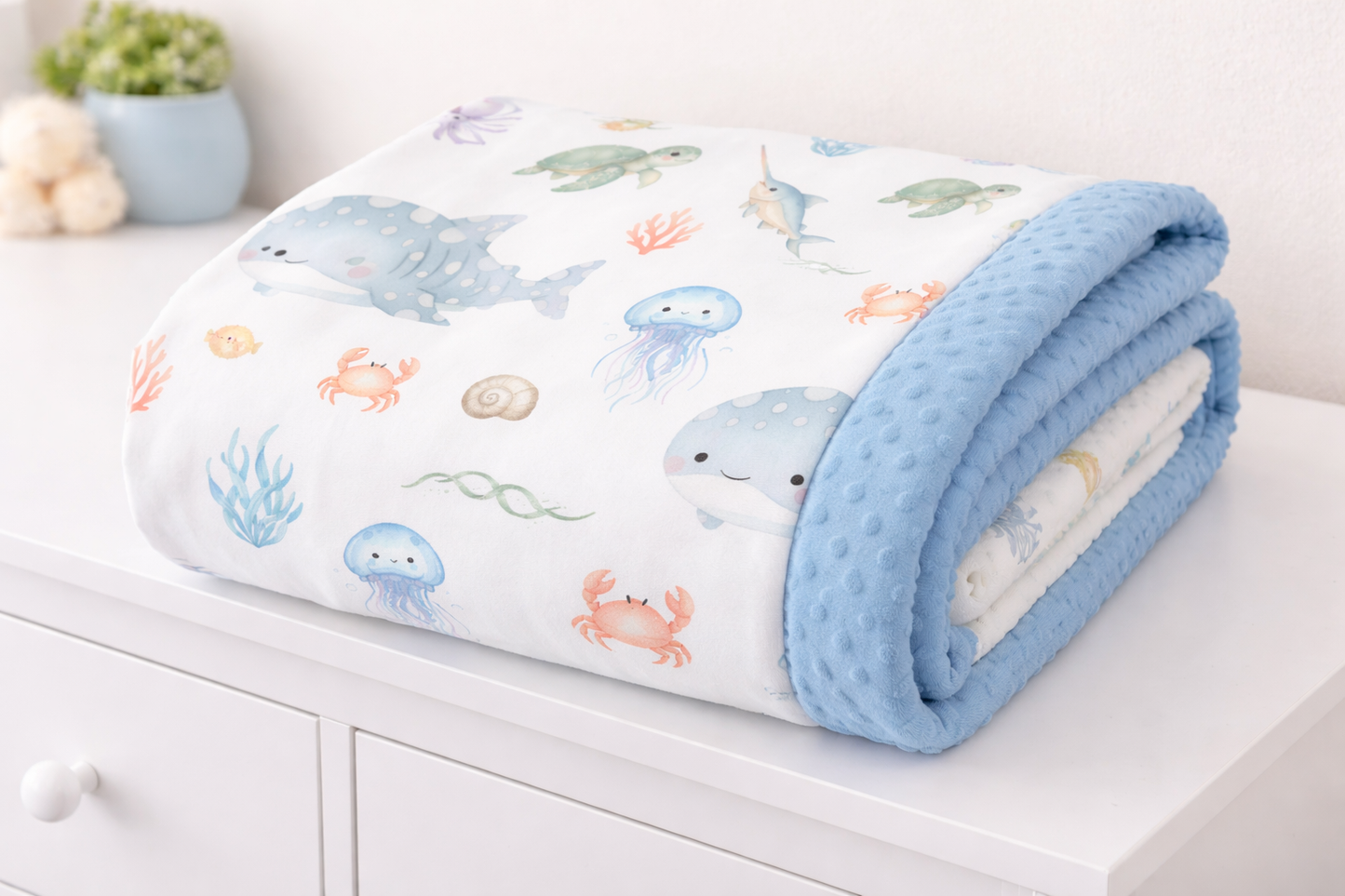 Sea Sidekicks Minky Blanket
